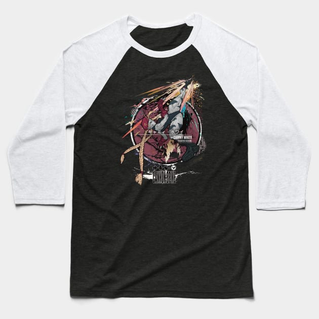 CAMMY: CANNON SPIKE - BLACK Baseball T-Shirt by JF Penworks